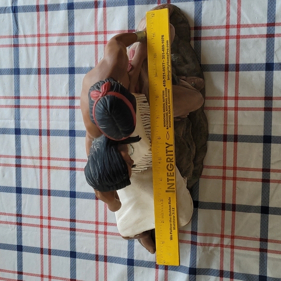 Indian Couple Statue 1992 by Burme Hartz - Picture 13 of 13